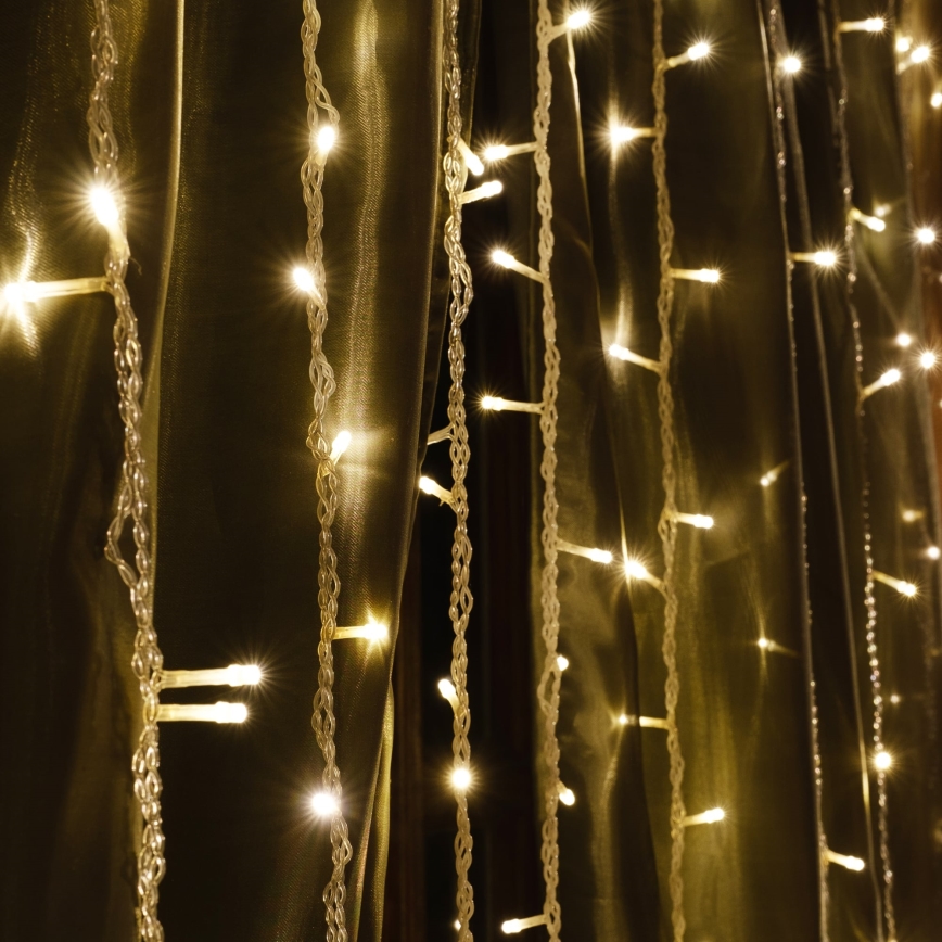 Lámpara LED de Navidad ESTELLA 47xLED/8 funciones 3,5 m blanco cálido