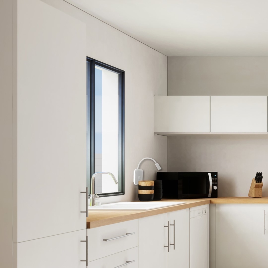 Lámpara LED de pared flexible con USB BASE LED/8W + LED/2W/230V blanca