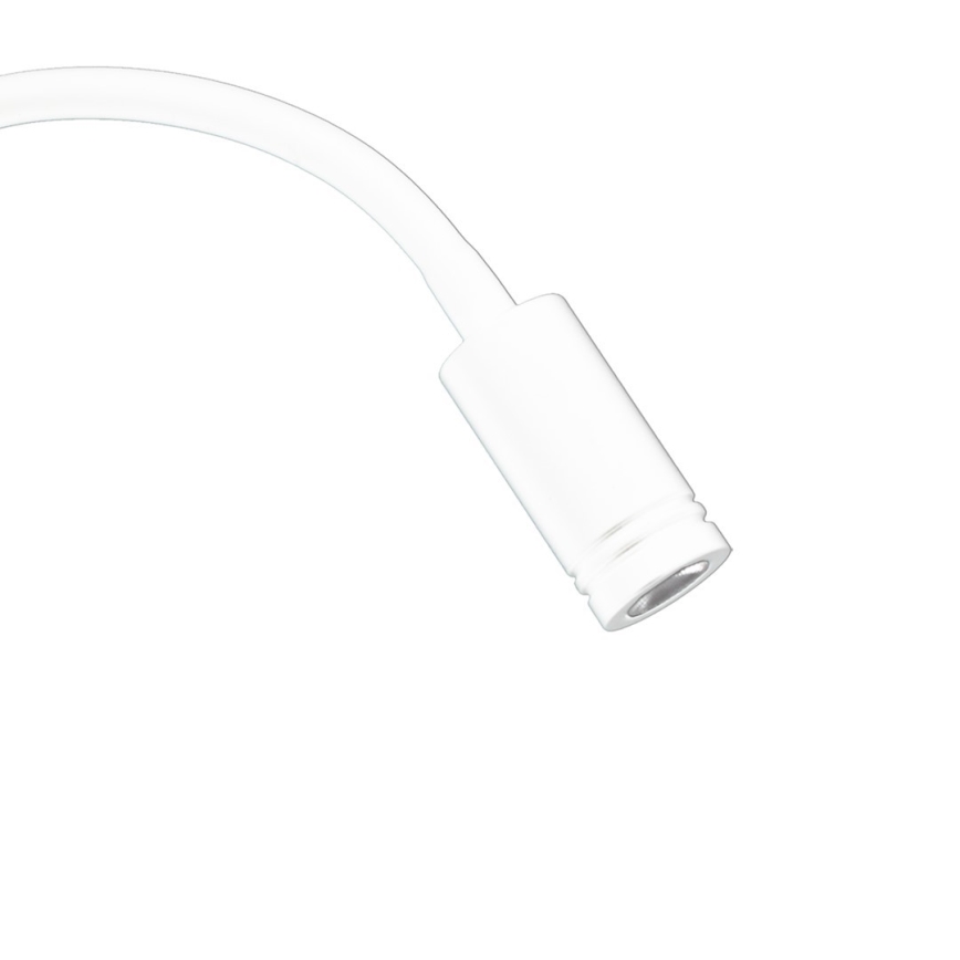 Lámpara LED de pared flexible con USB BASE LED/8W + LED/2W/230V blanca