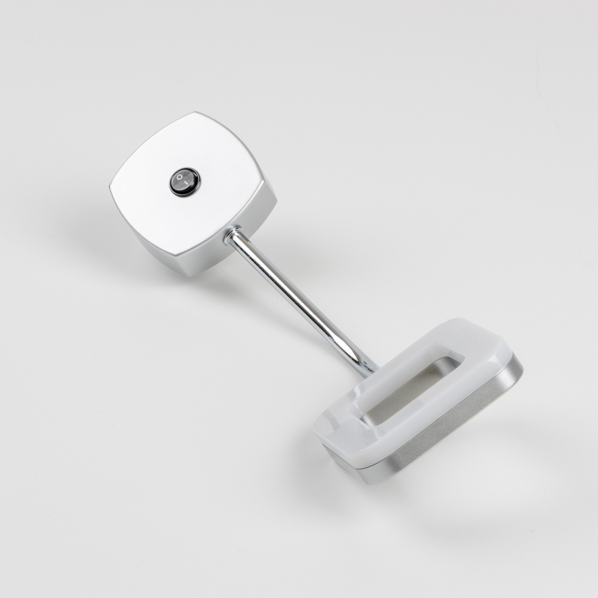 Lámpara LED de pared para enchufe LED/3,2W/230V cromo mate