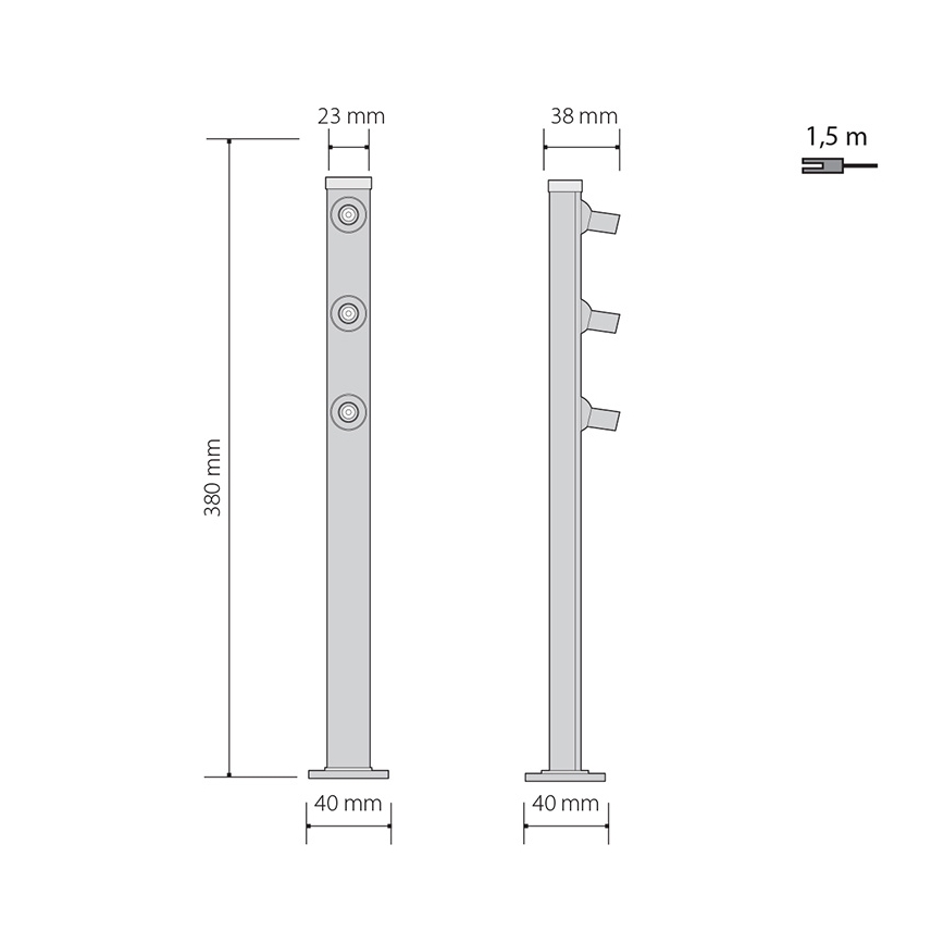 Lámpara LED de pie PICCO 3xLED/5,4W/500mA