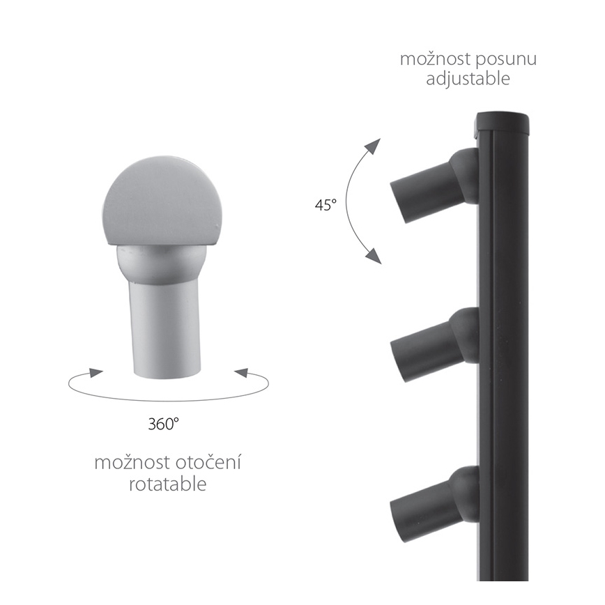 Lámpara LED de pie PICCO 3xLED/5,4W/500mA