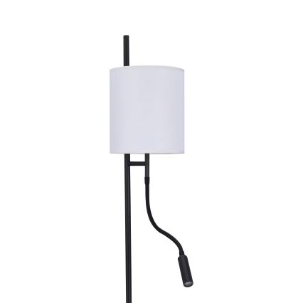 Lámpara LED de pie TOKYO 1xE27/40W/230V + LED/3W negro/blanco