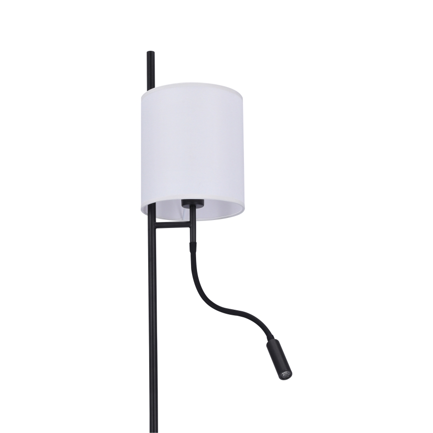 Lámpara LED de pie TOKYO 1xE27/40W/230V + LED/3W negro/blanco