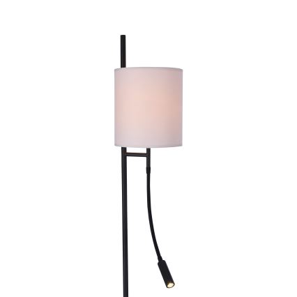Lámpara LED de pie TOKYO 1xE27/40W/230V + LED/3W negro/blanco