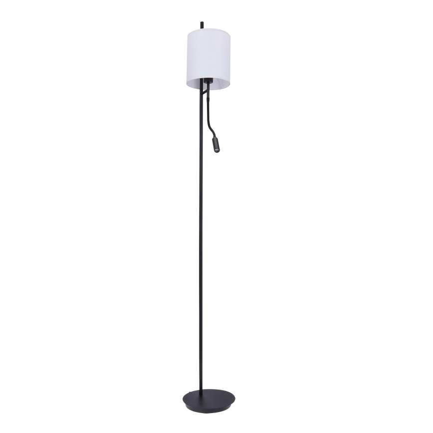 Lámpara LED de pie TOKYO 1xE27/40W/230V + LED/3W negro/blanco