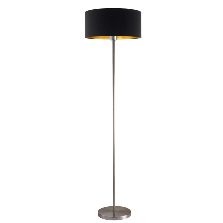 Lámpara LED de pie TUNJA 1x E27/20W/230V, Ø 38 cm, cromo mate/negro