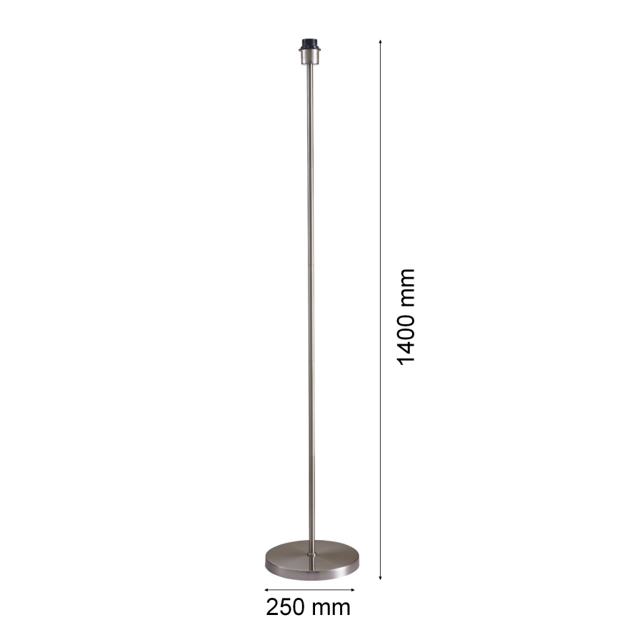 Lámpara LED de pie TUNJA 1x E27/20W/230V, Ø 38 cm, cromo mate/negro