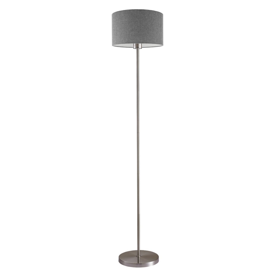 Lámpara LED de pie TUNJA 1xE27/20W/230V, Ø 30 cm, cromo mate/gris