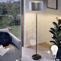 Lámpara LED de pie TUNJA, 1xE27/20W/230V, Ø 38 cm, negro/gris