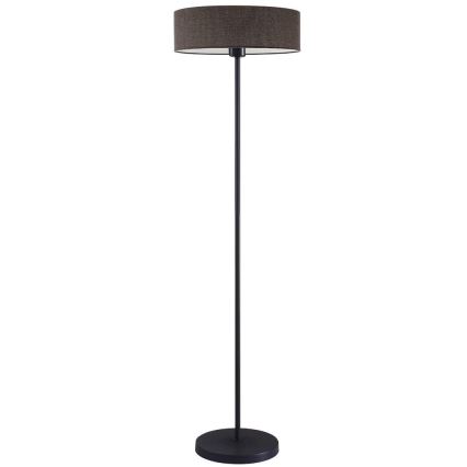 Lámpara LED de pie TUNJA 1xE27/20W/230V Ø 38 cm negro/marrón