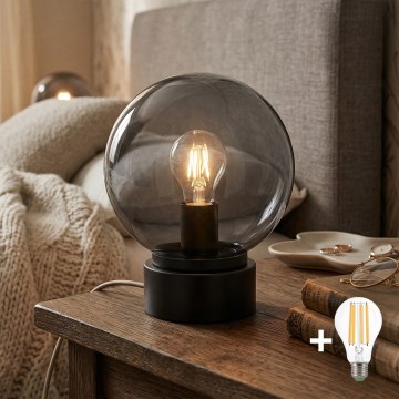 Lámpara LED de sobremesa JIMMY 1xE27/60W/230V antracita/negro ahumado