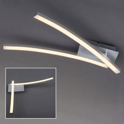 Lámpara LED de techo 2xLED/6W/230V 3000K cromo mate