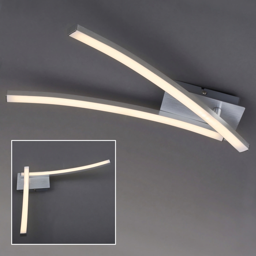 Lámpara LED de techo 2xLED/6W/230V 3000K cromo mate