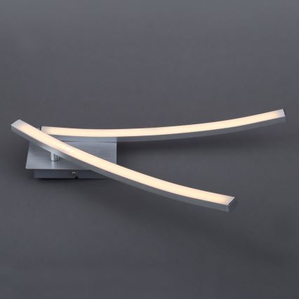 Lámpara LED de techo 2xLED/6W/230V 3000K cromo mate