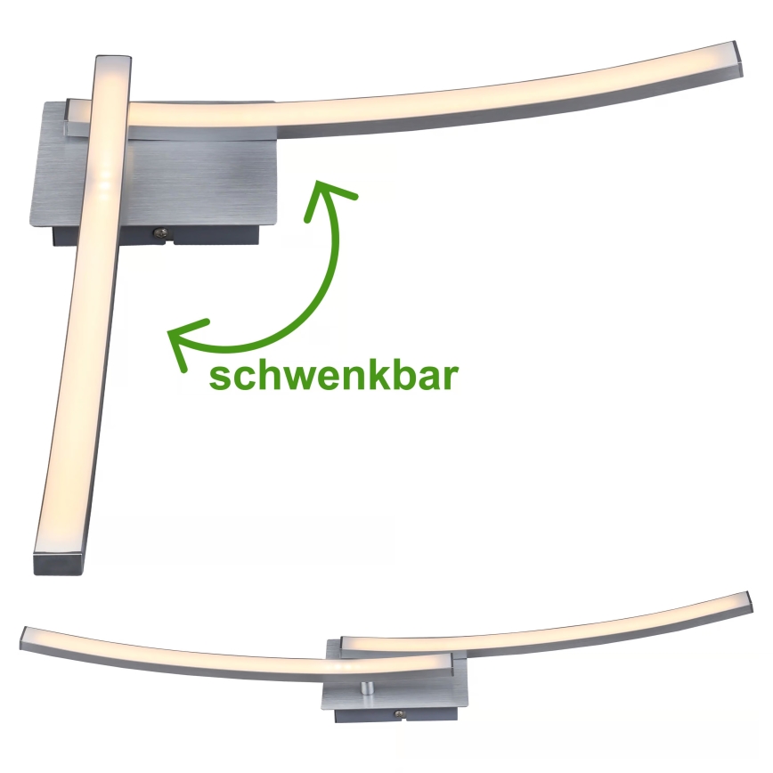 Lámpara LED de techo 2xLED/6W/230V 3000K cromo mate