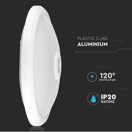 Lámpara de techo LED con sensor CHIP SAMSUNG LED/12W/230V 6400K Ø 29 cm