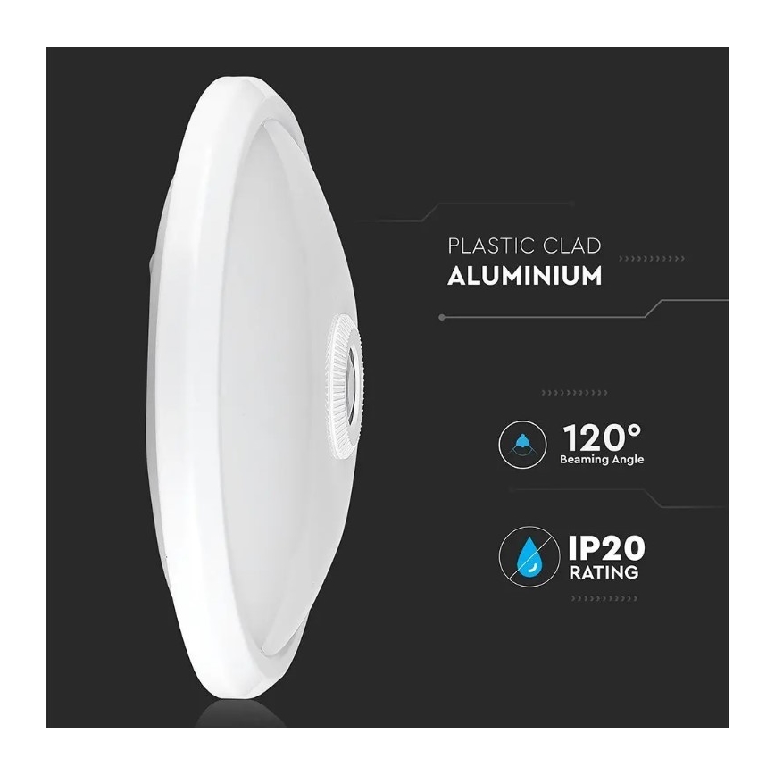 Lámpara de techo LED con sensor CHIP SAMSUNG LED/12W/230V 6400K Ø 29 cm