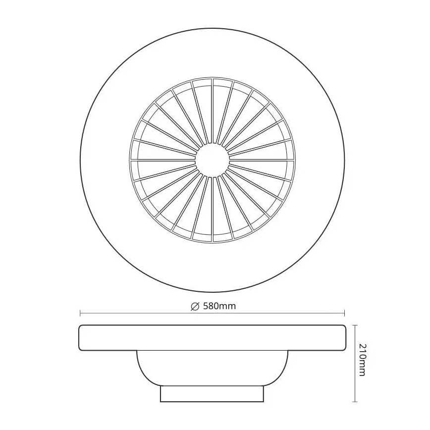 Lámpara de techo LED regulable con ventilador OPAL LED/72W/230V 3000-6500K + mando a distancia