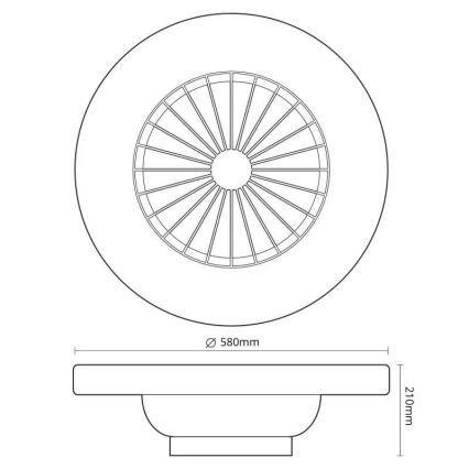 Lámpara de techo LED regulable con ventilador OPAL LED/72W/230V 3000-6500K + mando a distancia