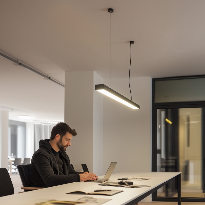 Lámpara LED de techo de montaje en superficie y colgante CYNIDECO LED/12W/230V 4000K negra