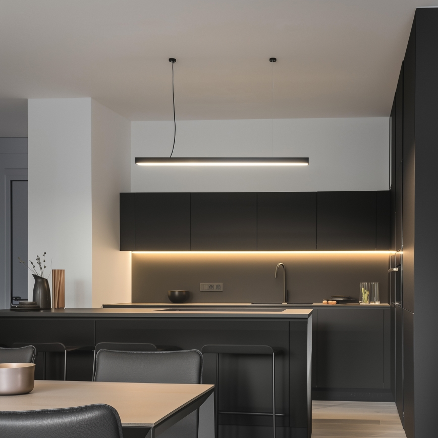 Lámpara LED de techo de montaje en superficie y colgante CYNIDECO LED/12W/230V 4000K negra