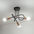 Lámpara LED de techo de superficie OXFORD 3xE27/15W/230V negra