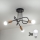 Lámpara LED de techo de superficie OXFORD 3xE27/15W/230V negra