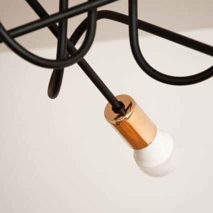 Lámpara LED de techo de superficie OXFORD 3xE27/15W/230V negra