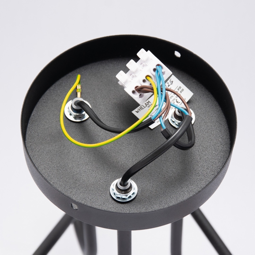 Lámpara LED de techo de superficie OXFORD 3xE27/15W/230V negra