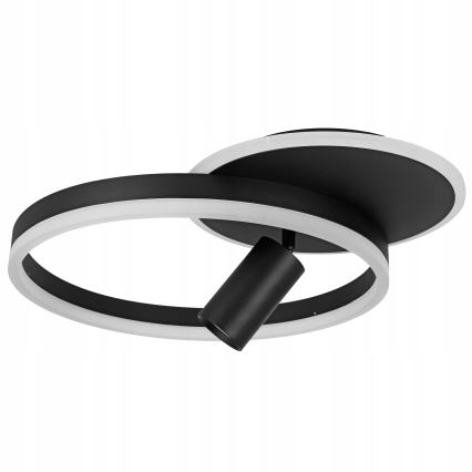 Lámpara LED de techo LED/38W/230V + 1xGU10/30W negra