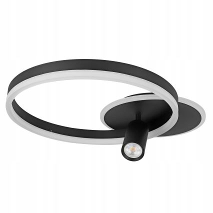 Lámpara LED de techo LED/38W/230V + 1xGU10/30W negra
