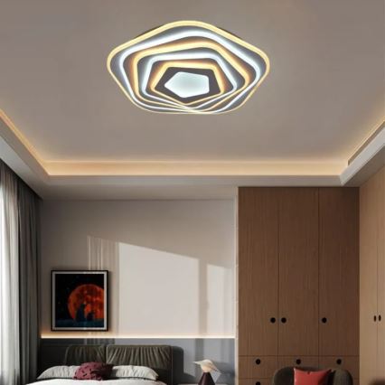 Lámpara de techo LED regulable LED/125W/230V 3000-6500K + mando a distancia