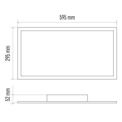 Lámpara de techo LED regulable LED/25W/230V 2700K-6000K rectangular + mando a distancia
