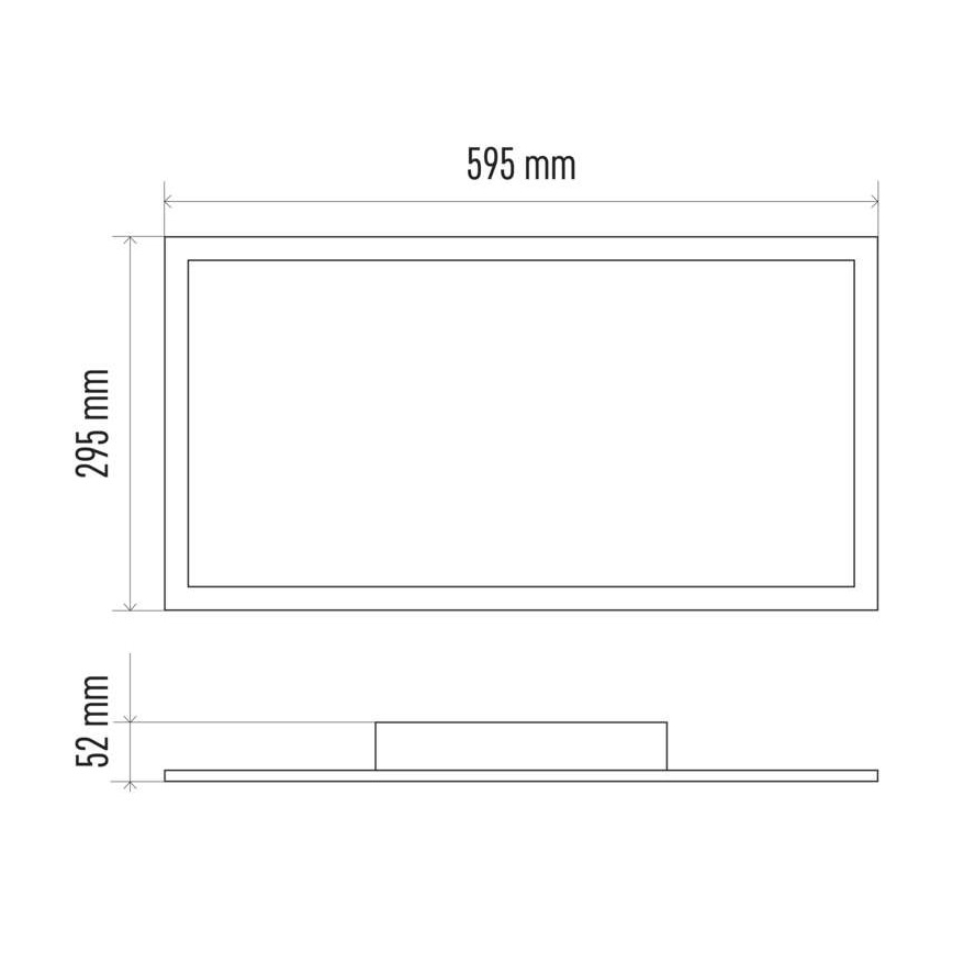 Lámpara de techo LED regulable LED/25W/230V 2700K-6000K rectangular + mando a distancia