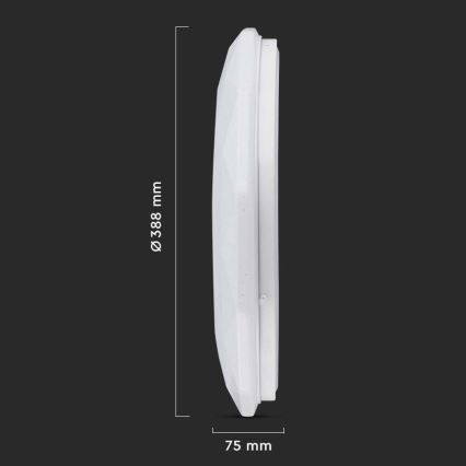 Lámpara de techo LED regulable LED/40W/230V 3000K/4000K/6500K diámetro 38,8 cm + mando a distancia