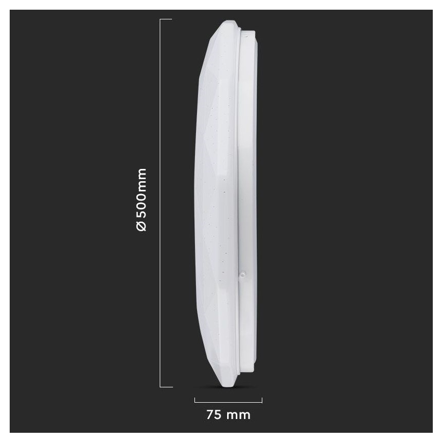 Lámpara de techo LED regulable LED/40W/230V 3000K/4000K/6500K Ø 50 cm + mando a distancia