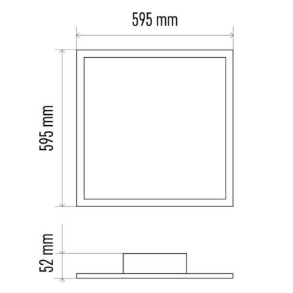 Lámpara de techo LED regulable LED/40W/230V 2700K-6000K cuadrada + mando a distancia