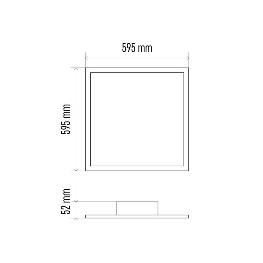 Lámpara de techo LED regulable LED/40W/230V 2700K-6000K cuadrada + mando a distancia