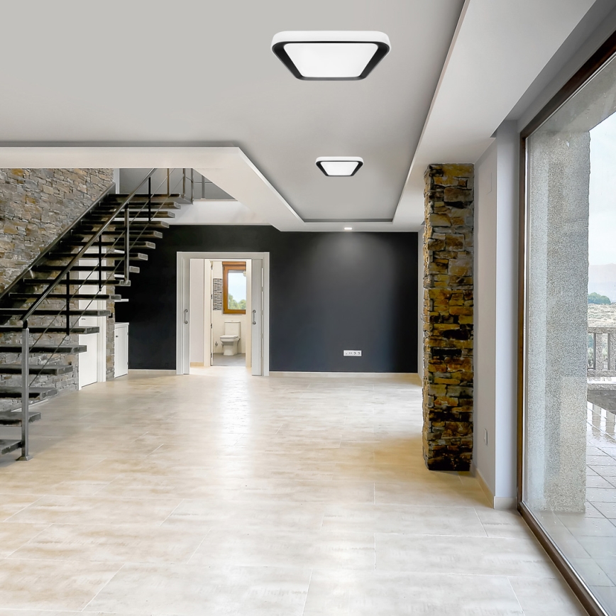 Lámpara de techo LED regulable QUADRO LED/38W/230V 3000-6000K blanco/negro + mando a distancia
