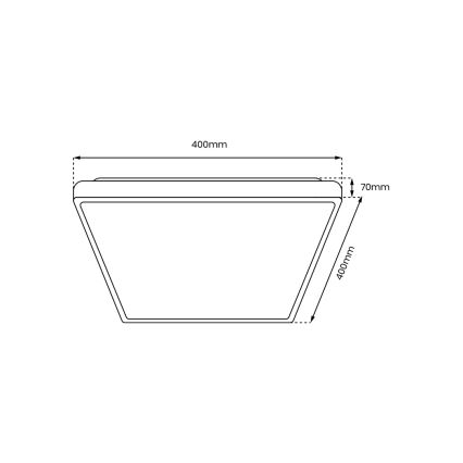 Lámpara de techo LED regulable QUADRO LED/38W/230V 3000-6000K blanco/dorado + mando a distancia