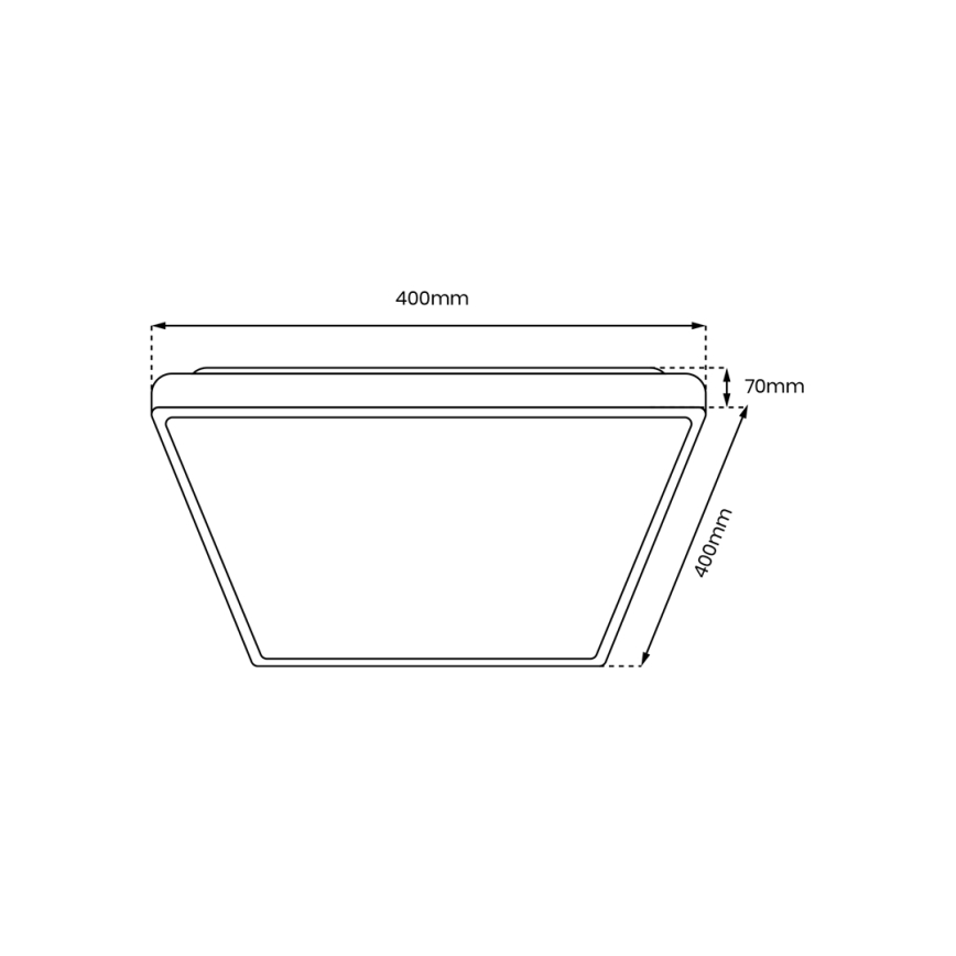 Lámpara de techo LED regulable QUADRO LED/38W/230V 3000-6000K blanco/dorado + mando a distancia