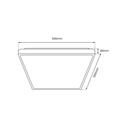 Lámpara de techo LED regulable QUADRO LED/66W/230V 3000-6000K blanca/negra + mando a distancia