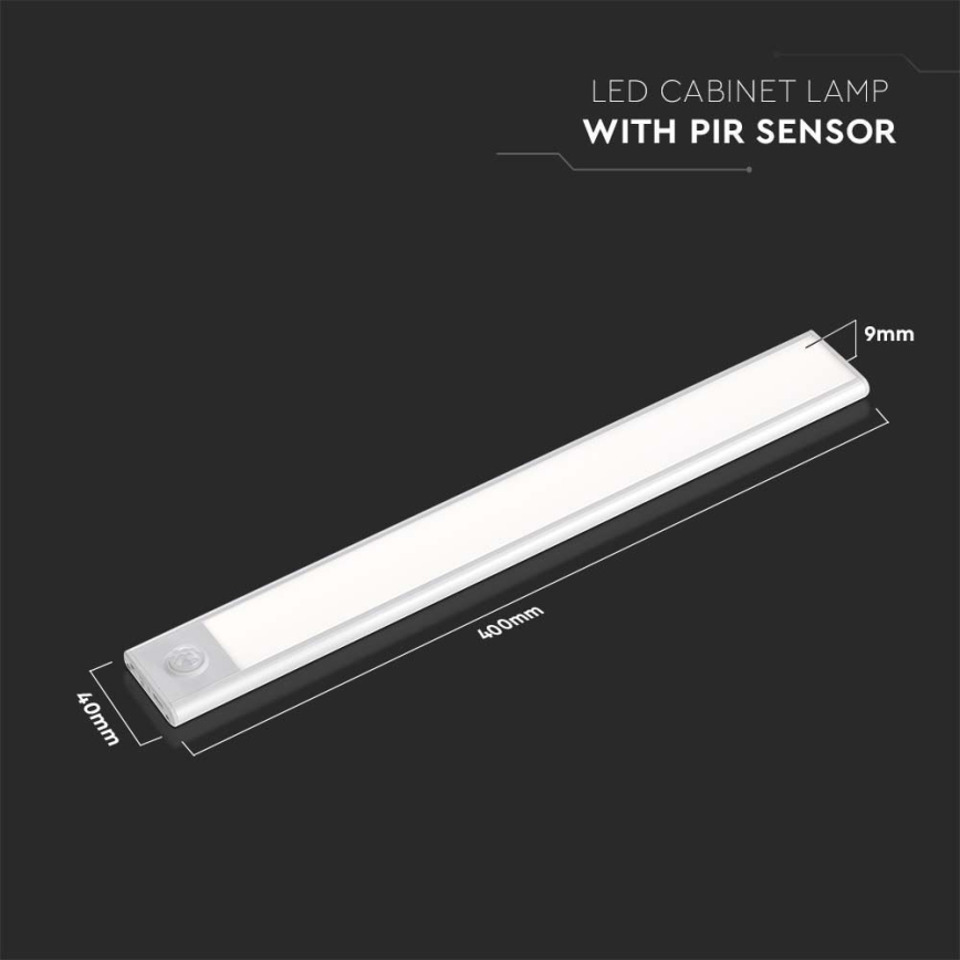Lámpara LED para debajo de muebles de cocina con sensor LED/2W/5V 3000K