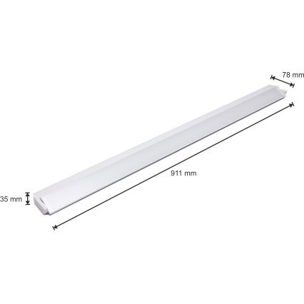 Lámpara LED debajo del gabinete LED/15W/230V blanco