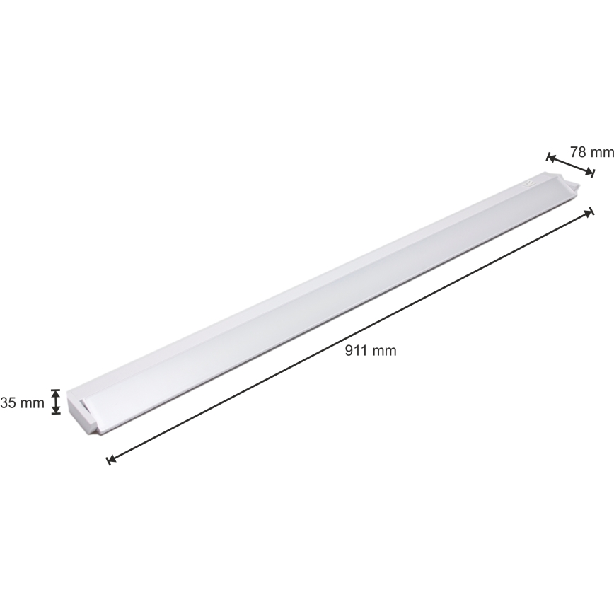 Lámpara LED debajo del gabinete LED/15W/230V blanco