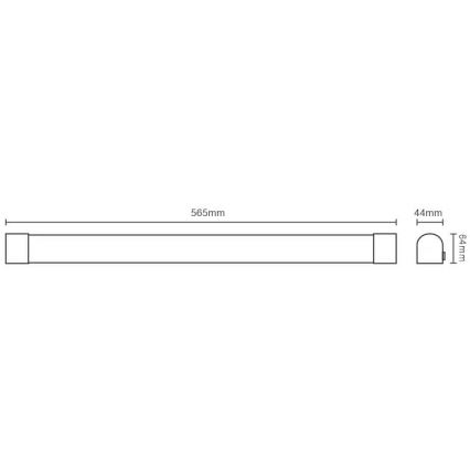 Lámpara LED debajo del gabinete LED/15W/230V IP44
