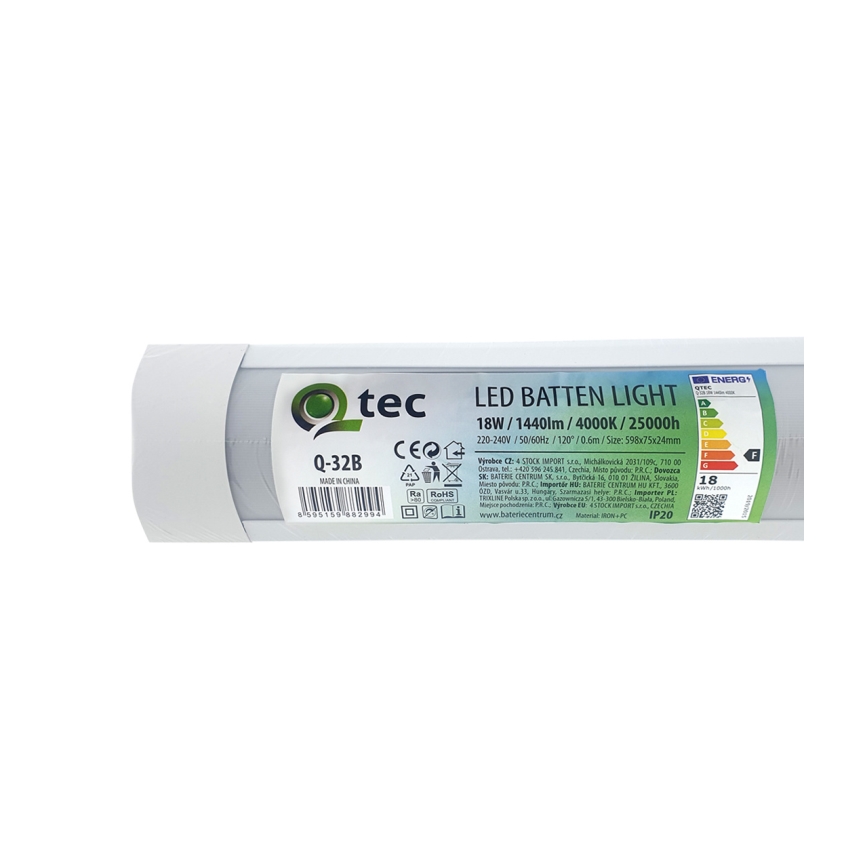 Lámpara LED debajo del gabinete QTEC LED/18W/230V 60 cm blanco