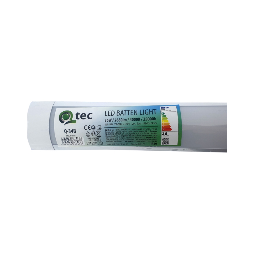 Lámpara LED debajo del gabinete QTEC LED/36W/230V 120 cm blanco