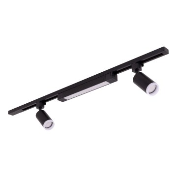 Lámpara LED empotrable en sistema de riel TRACER 2xGU10/10W/230V + LED/20W 1 m negro